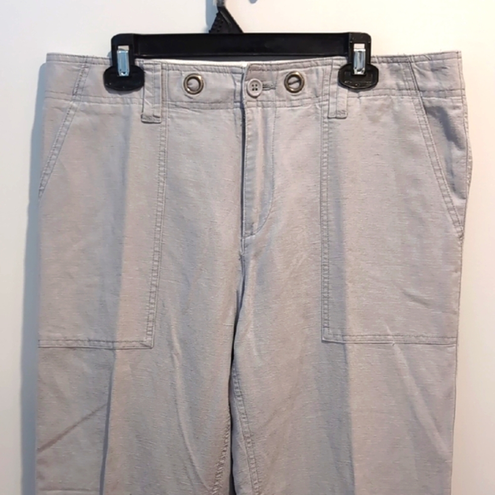 Simons Le 31 Gray linen Blend Chino Pants Size 34